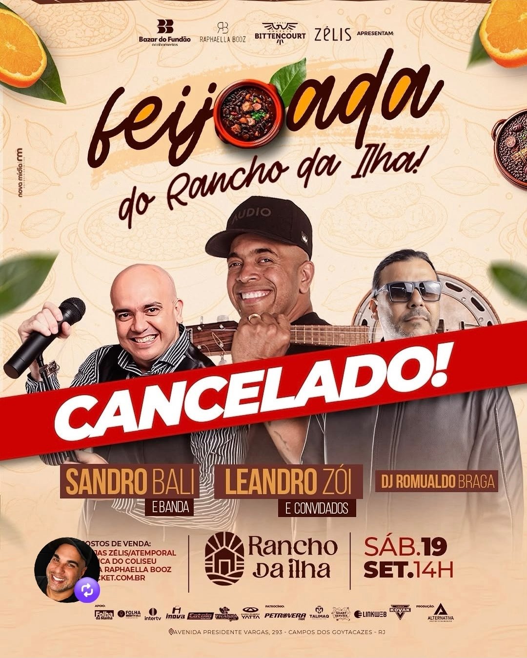 Feijoada do Rancho é cancelada